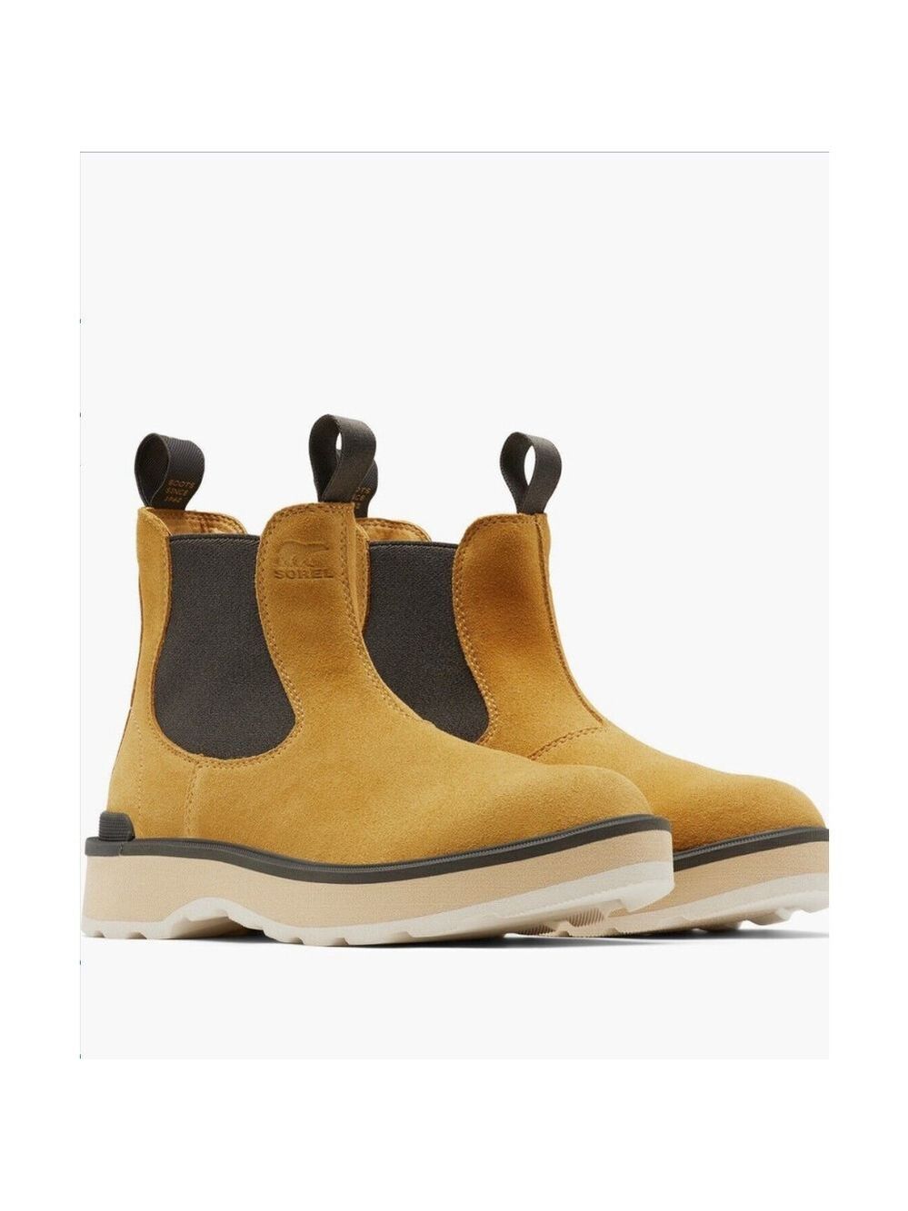 SOREL Hi-Line Heel Chelsea Boots Sz 11 Brown NWT Waterproof Suede Outdoor Women - Picture 1 of 10